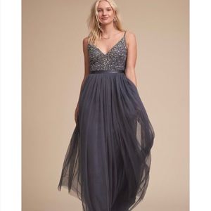 Bhldn Avery Dress in the color Hydrangea, Size 4